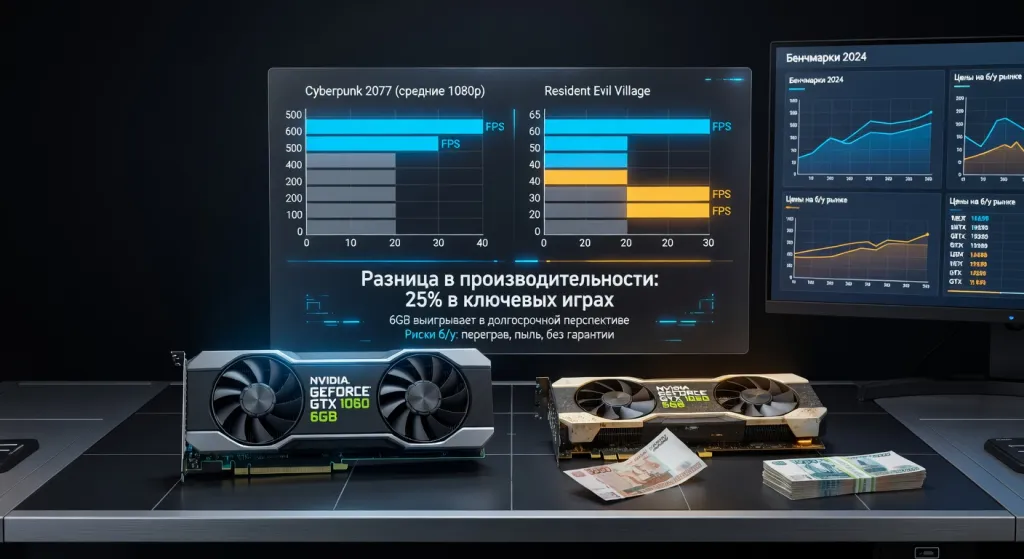 GeForce GTX 1060 6GB vs 3GB: разница в производительности, цене и какую версию выбрать на б/у рынке