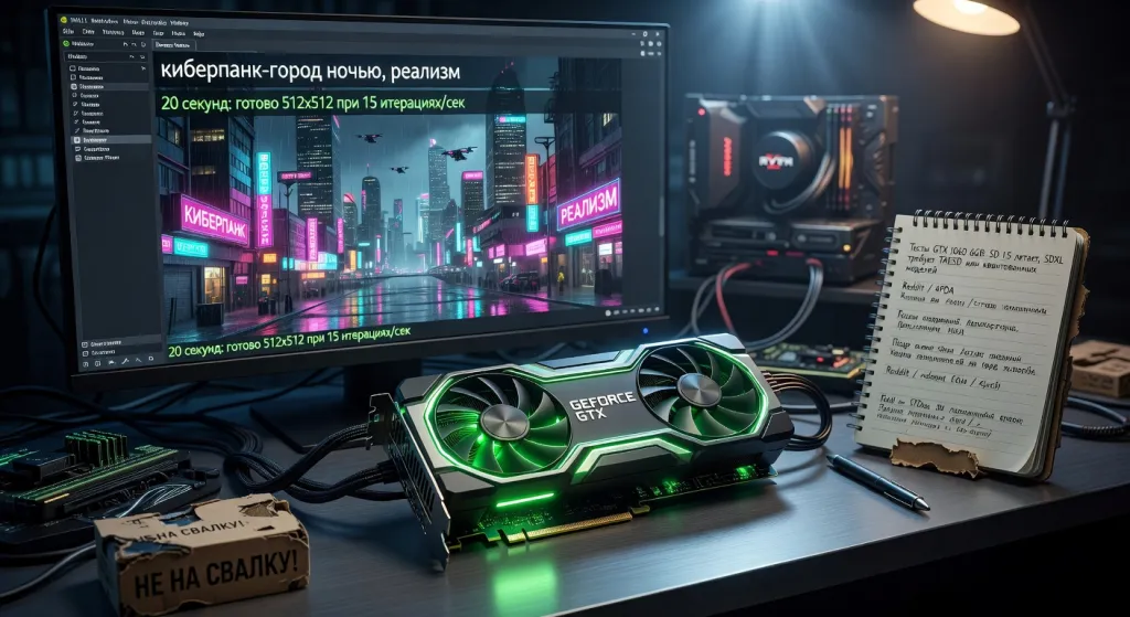 GeForce 1060 для нейросетей и Stable Diffusion: что можно делать с 6 ГБ видеопамяти в 2026