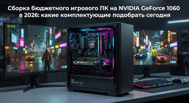 Сборка бюджетного игрового ПК на NVIDIA GeForce 1060 в 2026: какие комплектующие подобрать сегодня